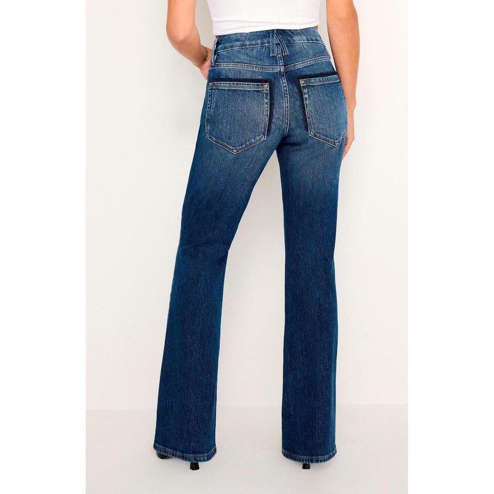 Good American Dark Blue Bootcut Jeans - Picture 2 of 8